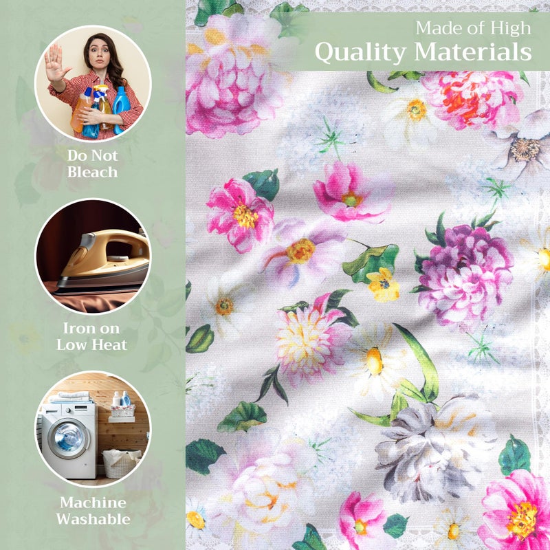 Maison d' Hermine Cloth Napkins Set of 4 100% Cotton Everyday Reusable Square Napkins Cloth Washable, Dinner, Party, Wedding, Restaurant, Spring/Summer (Pivoine, 20" x 20") - Image 3